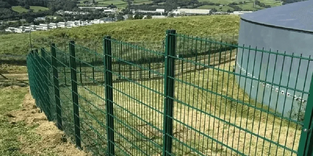 CANFEN anti-climb security fencing installed at an industrial facility site with perimeter protection in Canada